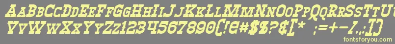 WinslettBoldItalic Font – Yellow Fonts on Gray Background