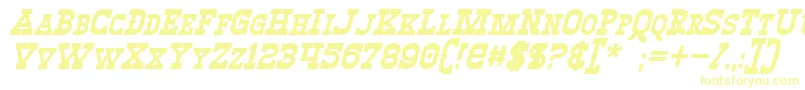 WinslettBoldItalic-Schriftart – Gelbe Schriften