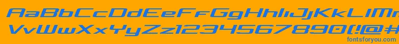 Concielianexpandsemital Font – Blue Fonts on Orange Background