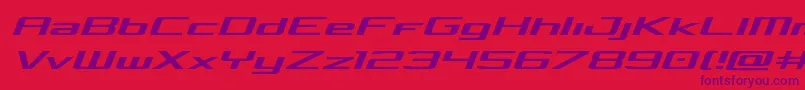 Concielianexpandsemital Font – Purple Fonts on Red Background
