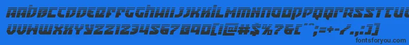 Crazyivanhalfital Font – Black Fonts on Blue Background