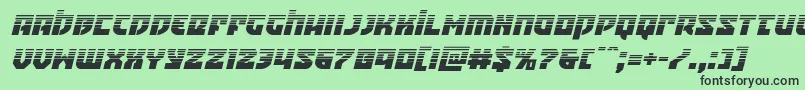 フォントCrazyivanhalfital – 緑の背景に黒い文字