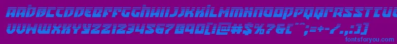 Crazyivanhalfital-Schriftart – Blaue Schriften auf violettem Hintergrund