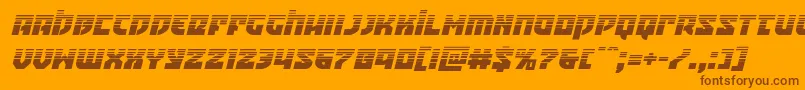 Crazyivanhalfital Font – Brown Fonts on Orange Background