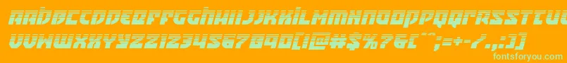 Crazyivanhalfital Font – Green Fonts on Orange Background