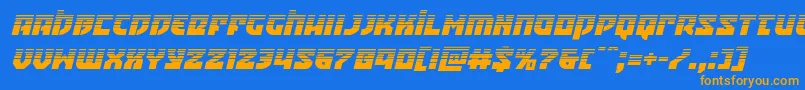 Crazyivanhalfital Font – Orange Fonts on Blue Background