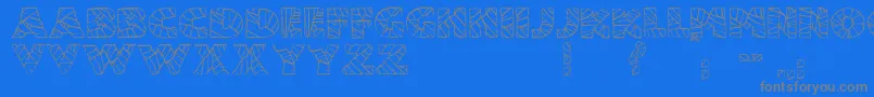 JmhMummy Font – Gray Fonts on Blue Background