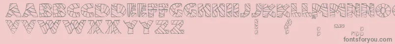 Fonte JmhMummy – fontes cinzas em um fundo rosa