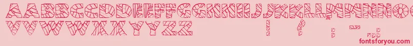JmhMummy Font – Red Fonts on Pink Background