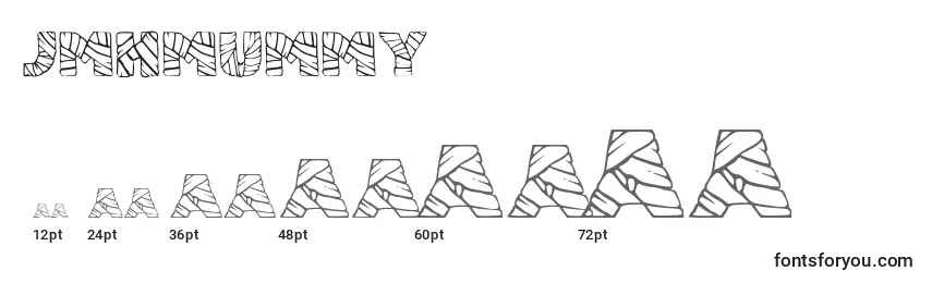 Размеры шрифта JmhMummy (31530)