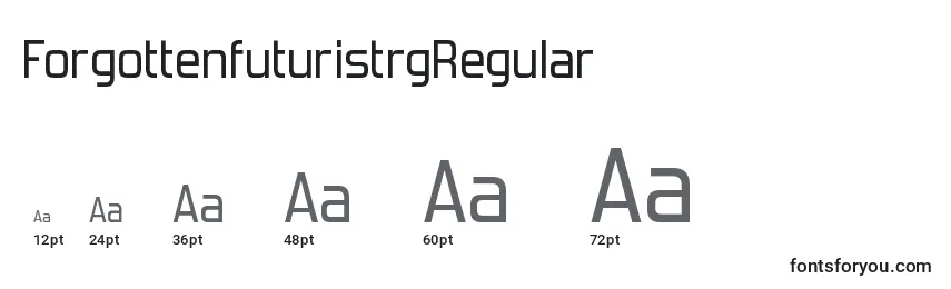 ForgottenfuturistrgRegular Font Sizes