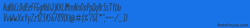 ItaloMediumItalic-Schriftart – Schwarze Schriften auf blauem Hintergrund