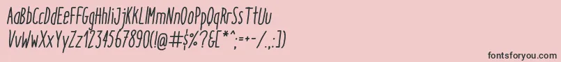 ItaloMediumItalic Font – Black Fonts on Pink Background