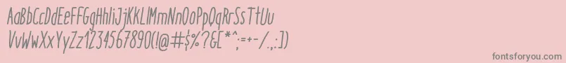 ItaloMediumItalic Font – Gray Fonts on Pink Background