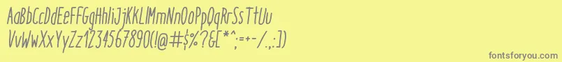 Шрифт ItaloMediumItalic – серые шрифты на жёлтом фоне