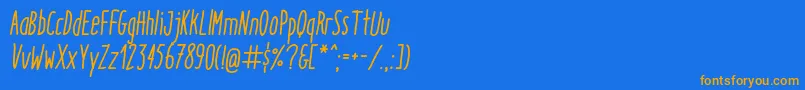 ItaloMediumItalic-fontti – oranssit fontit sinisellä taustalla