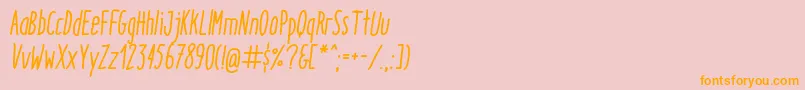 Fonte ItaloMediumItalic – fontes laranjas em um fundo rosa