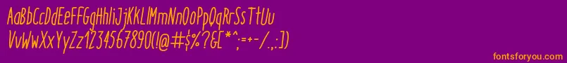ItaloMediumItalic Font – Orange Fonts on Purple Background