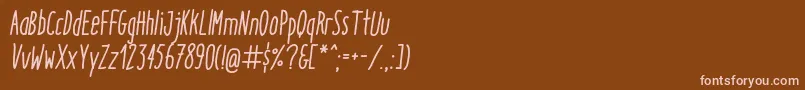 ItaloMediumItalic Font – Pink Fonts on Brown Background