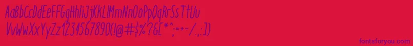 ItaloMediumItalic Font – Purple Fonts on Red Background