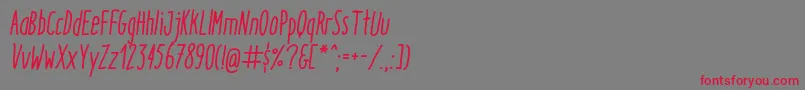 ItaloMediumItalic Font – Red Fonts on Gray Background