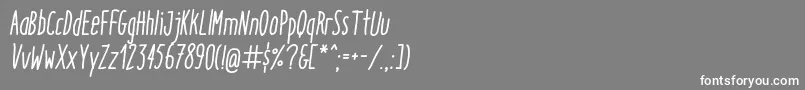 ItaloMediumItalic Font – White Fonts on Gray Background