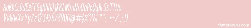 ItaloMediumItalic Font – White Fonts on Pink Background