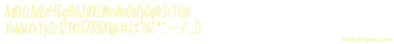 ItaloMediumItalic-Schriftart – Gelbe Schriften auf weißem Hintergrund