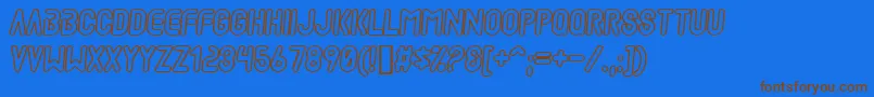 MadScientist+ Font – Brown Fonts on Blue Background