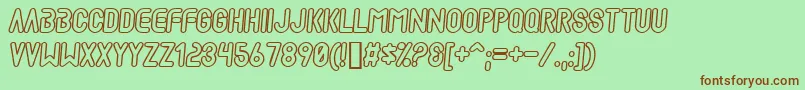 MadScientist+ Font – Brown Fonts on Green Background