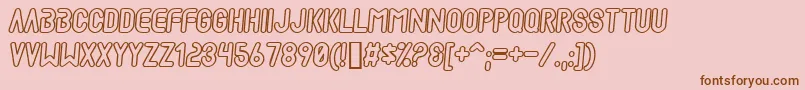 MadScientist+ Font – Brown Fonts on Pink Background