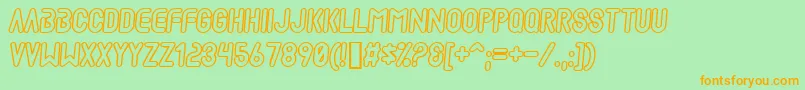 MadScientist+ Font – Orange Fonts on Green Background