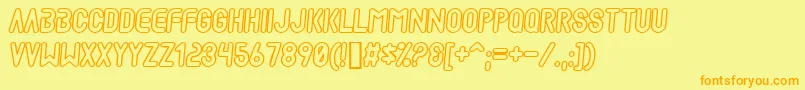 MadScientist+ Font – Orange Fonts on Yellow Background