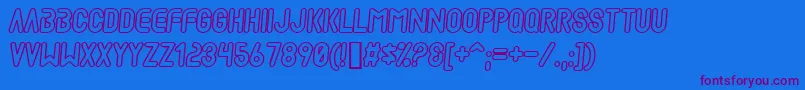 MadScientist+ Font – Purple Fonts on Blue Background