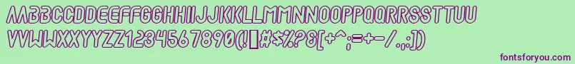 MadScientist+ Font – Purple Fonts on Green Background