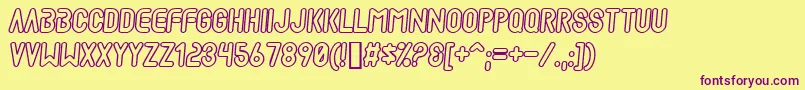 MadScientist+ Font – Purple Fonts on Yellow Background
