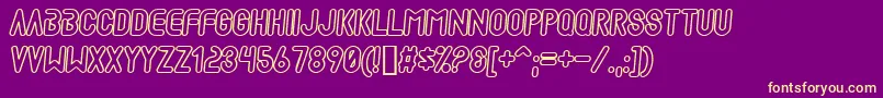MadScientist+ Font – Yellow Fonts on Purple Background