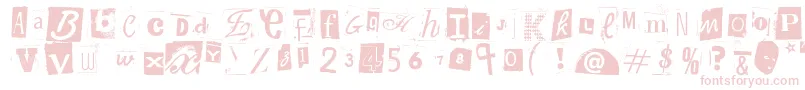 WoodcutterAnonymousPart2 Font – Pink Fonts on White Background