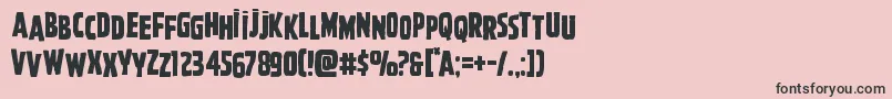 Ghoulishintentshift Font – Black Fonts on Pink Background