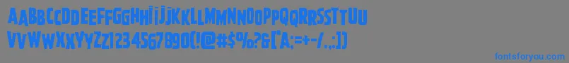 Ghoulishintentshift Font – Blue Fonts on Gray Background