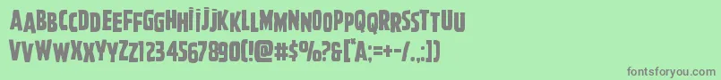 Ghoulishintentshift Font – Gray Fonts on Green Background