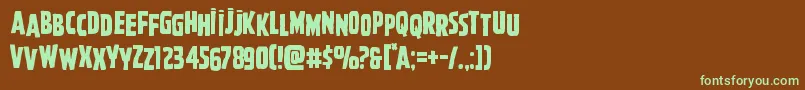 Ghoulishintentshift Font – Green Fonts on Brown Background