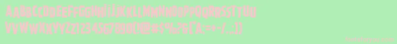 Ghoulishintentshift Font – Pink Fonts on Green Background