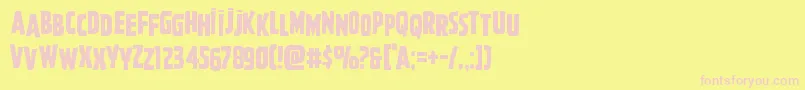 Ghoulishintentshift Font – Pink Fonts on Yellow Background