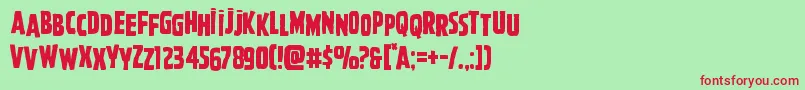 Ghoulishintentshift Font – Red Fonts on Green Background