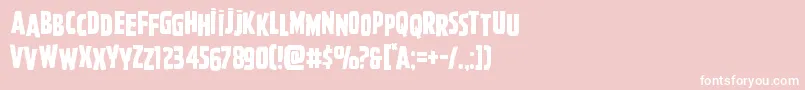 Ghoulishintentshift Font – White Fonts on Pink Background