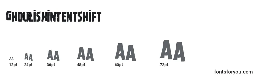 Ghoulishintentshift Font Sizes