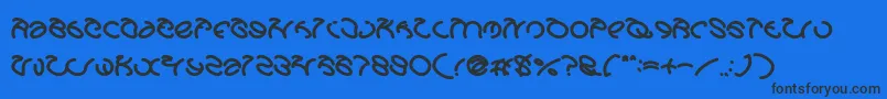 GraphicDreamBold Font – Black Fonts on Blue Background