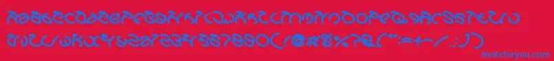 GraphicDreamBold Font – Blue Fonts on Red Background