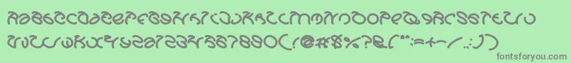 GraphicDreamBold Font – Gray Fonts on Green Background